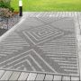 Aruba Aim teppich indoor/outdoor flachgewebt rechteckig 60x100cm grau