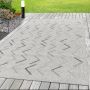 Aruba Wavy teppich indoor/outdoor flachgewebt läufer 80x250cm creme