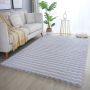 Ambiance 3D teppich fluffy hochflor rechteckig 200x290cm silber