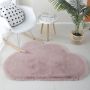 Caty Wolke kinderteppich einfarbiger fluffy hochflor 80x120cm rosa