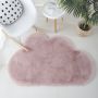 Caty Wolke kinderteppich einfarbiger fluffy hochflor 80x120cm rosa