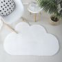Caty Wolke kinderteppich einfarbiger fluffy hochflor 80x120cm weiß