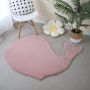 Caty Walfisch kinderteppich einfarbiger fluffy hochflor 80x120cm rosa