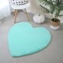 Caty Herz kinderteppich einfarbiger fluffy hochflor 90x90cm mintgrün