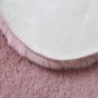 Caty Dino kinderteppich einfarbiger fluffy hochflor 80x100cm rosa