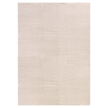Sahara Lirix teppich kurzflor rechteckig 120x170cm beige