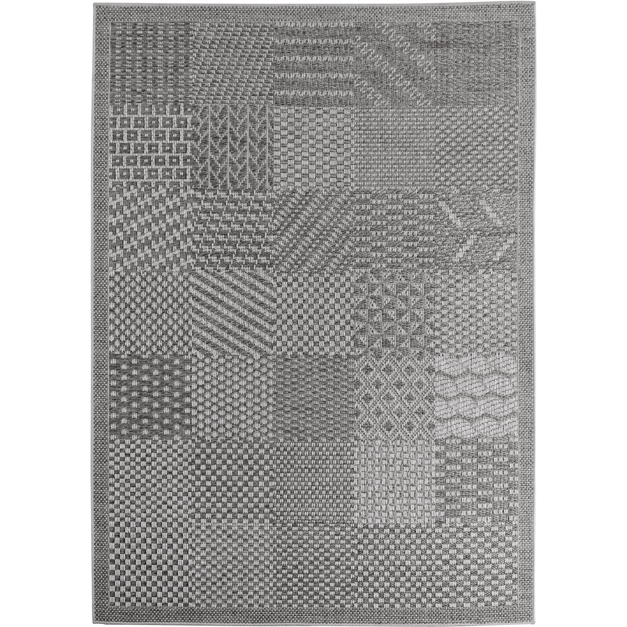 Ibiza Blo teppich indoor/outdoor flachgewebe läufer 80x150cm grau