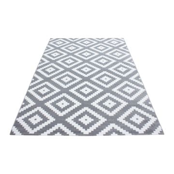 Plus Rhombus teppich kurzflor rechteckig 200x290cm grau
