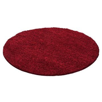 Life Shaggy teppich hochflor rund Ø 160cm rot