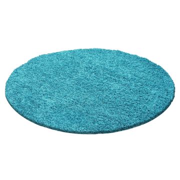 Dream Shaggy teppich hochflor rund Ø 120cm türkis