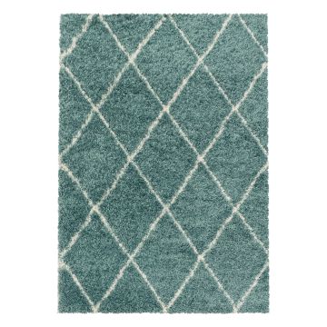 Alvor Shaggy teppich hochflor rechteckig 60x110cm blau