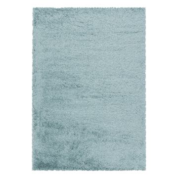 Fluffy Shaggy teppich hochflor rechteckig 140x200cm blau