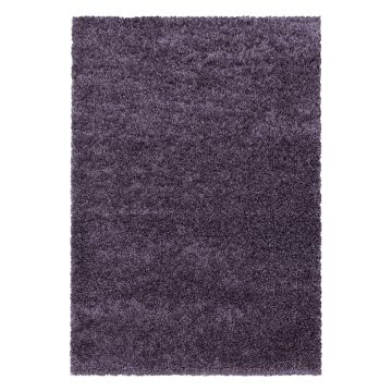 Sydney Shaggy teppich hochflor läufer 80x250cm violett