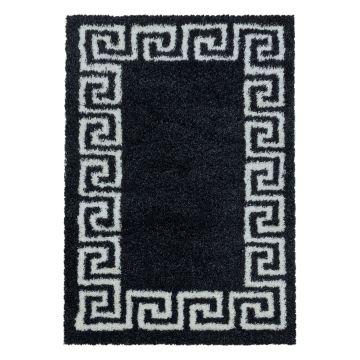 Hera Shaggy teppich hochflor rechteckig 200x290cm anthrazit