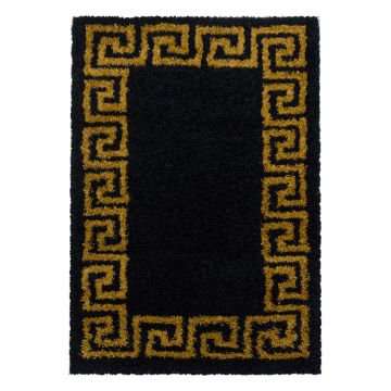 Hera Shaggy teppich hochflor läufer 80x250cm gold