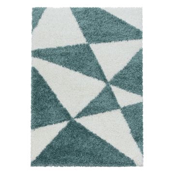 Tango Shaggy teppich hochflor läufer 80x250cm blau