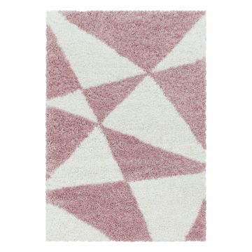 Tango Shaggy teppich hochflor läufer 80x250cm rose
