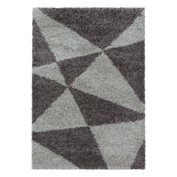 Tango Shaggy teppich hochflor rechteckig 80x150cm taupe