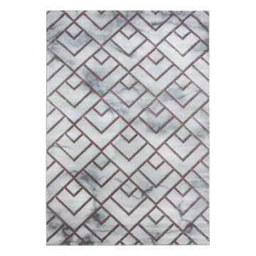 Naxos Parallel W teppich kurzflor rechteckig 140x200cm bronzefarbe