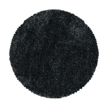 Fluffy Shaggy teppich hochflor rund Ø 160cm anthrazit