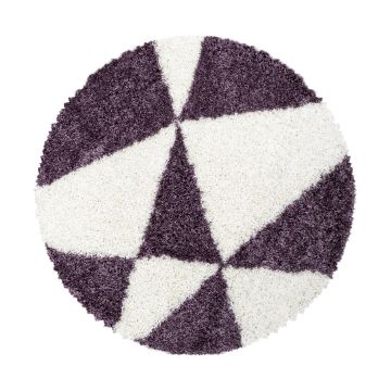 Tango Shaggy teppich hochflor rund Ø 120cm lila