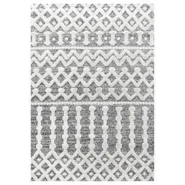 Pisa Wavy teppich hochflor läufer 80x250cm grau