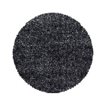 Enjoy Shaggy teppich hochflor rund Ø 80cm anthrazit