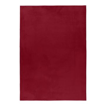 Pouffy teppich fluffy hochflor rechteckig 160x230cm rot
