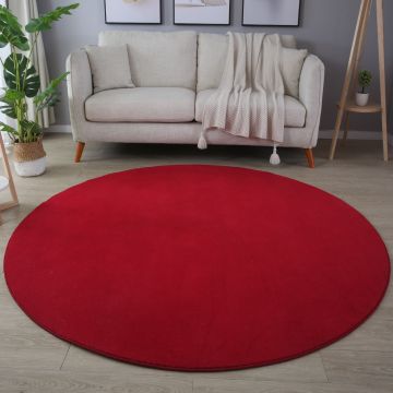Sky teppich kurzflor rund Ø 120cm rot
