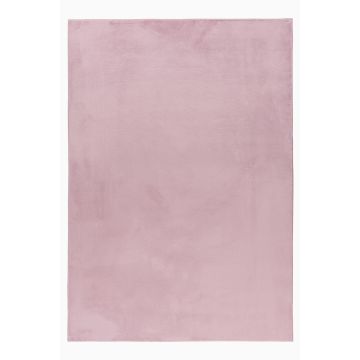 Pouffy teppich fluffy hochflor läufer 80x250cm rosa