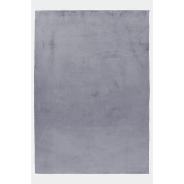 Pouffy teppich fluffy hochflor läufer 80x150cm grau