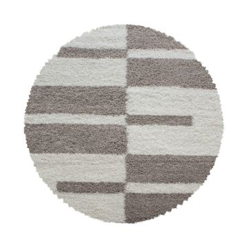 Gala Shaggy teppich hochflor rund Ø 200cm beige