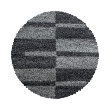 Gala Shaggy teppich hochflor rund Ø 80cm grau