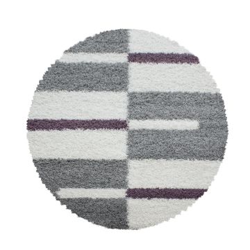 Gala Shaggy teppich hochflor rund Ø 160cm lila