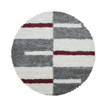 Gala Shaggy teppich hochflor rund Ø 80cm rot
