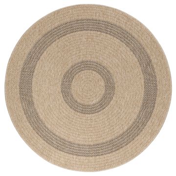 Comilla Nipu teppich indoor/outdoor rund Ø 160cm jute schwarz