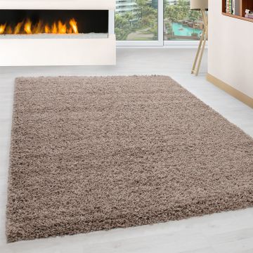 Life Shaggy teppich hochflor läufer 100x200cm beige