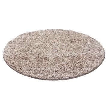 Life Shaggy teppich hochflor rund Ø 80cm beige