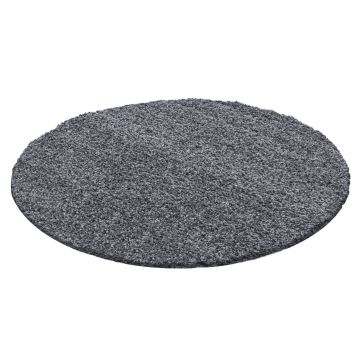 Life Shaggy teppich hochflor rund Ø 80cm grau