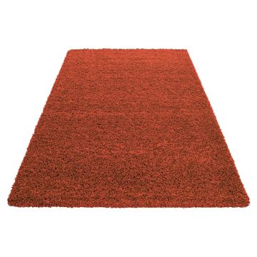 Life Shaggy teppich hochflor rechteckig 60x110cm terra