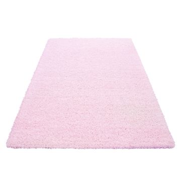 Life Shaggy teppich hochflor rechteckig 60x110cm rosa