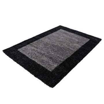 Life Shaggy Schatten teppich hochflor rechteckig 60x110cm anthrazit