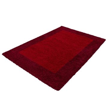 Life Shaggy Schatten teppich hochflor rechteckig 120x170cm rot