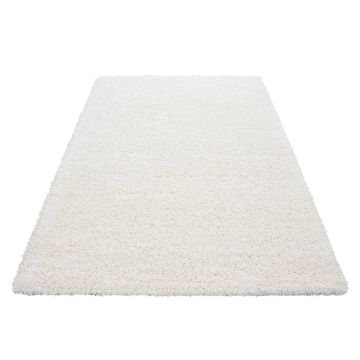 Dream Shaggy teppich hochflor rechteckig 60x110cm creme