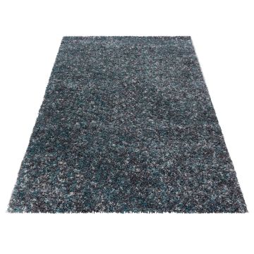 Enjoy Shaggy teppich hochflor rechteckig 60x110cm blau