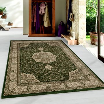 Kashmir Indi teppich kurzflor rechteckig 300x400cm grün