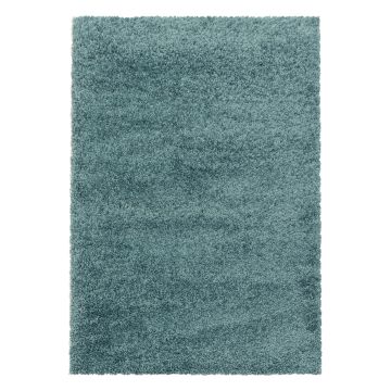 Sydney Shaggy teppich hochflor läufer 100x200cm wasserblau