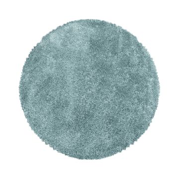 Fluffy Shaggy teppich hochflor rund Ø 80cm blau