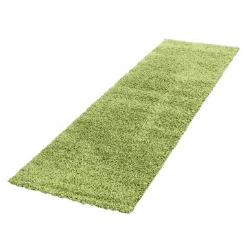 Life Shaggy teppich hochflor läufer 80x250cm grün