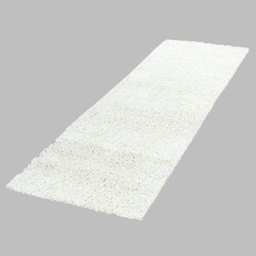 Life Shaggy teppich hochflor läufer 80x250cm creme